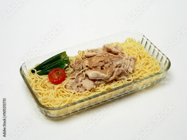 Obraz 冷製パスタ　豚しゃぶごまポン酢