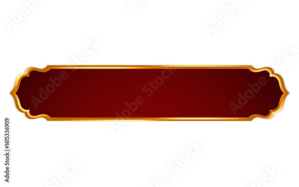 Obraz Islamic horizontal banner with classic gold edges