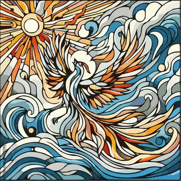 Fototapeta digital art of the phoenix rising from the ashes

 21