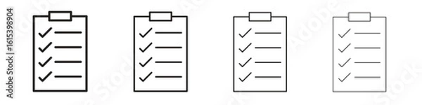 Fototapeta Clipboard icon linear vector icon in a editable style.