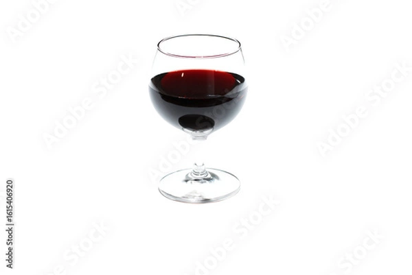 Fototapeta a glass of wine with a black dot on the bottom