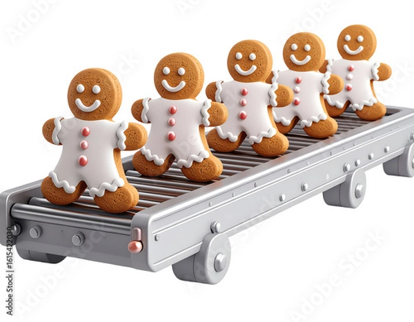Obraz Gingerbread Men 3D Render