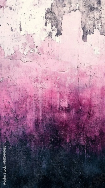 Obraz Textured Wall with Pink and Black Ombre Paint Pattern