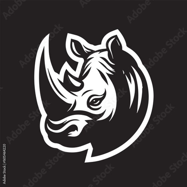 Fototapeta rhino logo vector