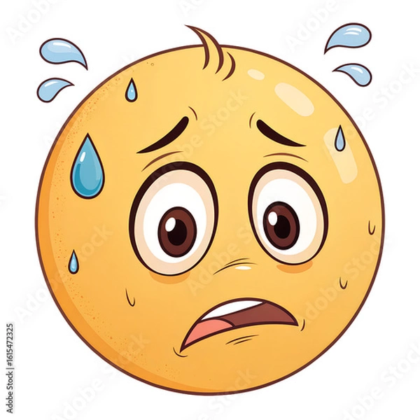 Fototapeta Confused emoji with dizzy 