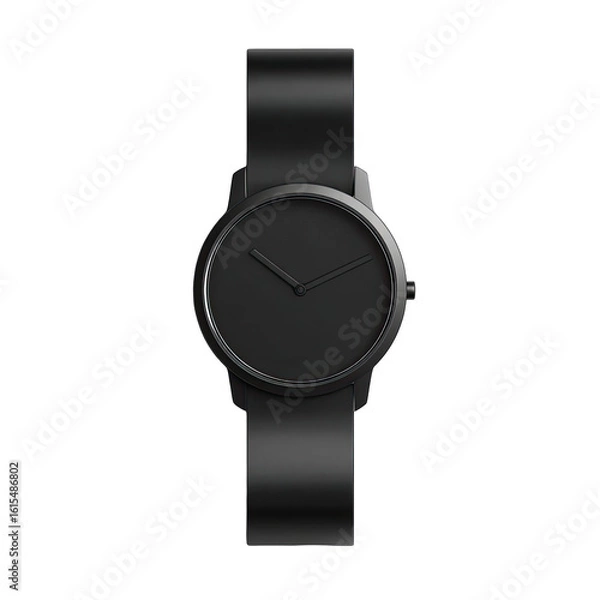 Fototapeta Minimalist black watch with clean lines
