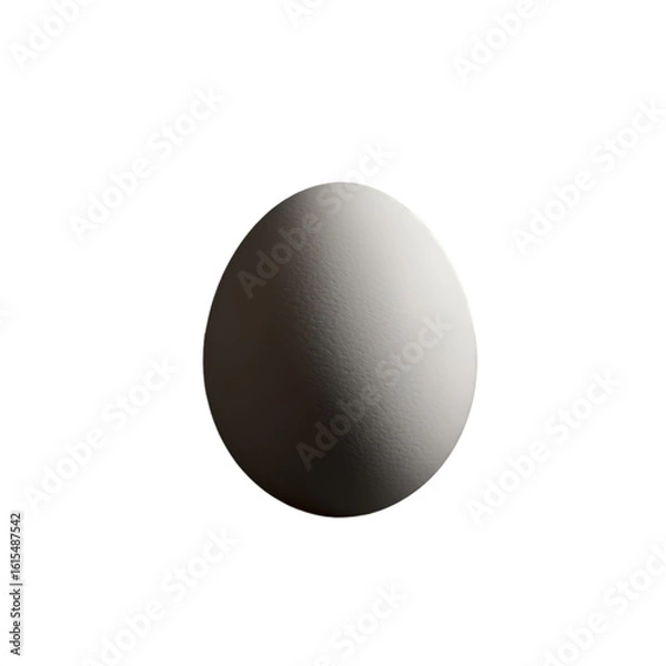 Obraz 3D Rendered Egg On Isolated Black Background With Shadow And Texture