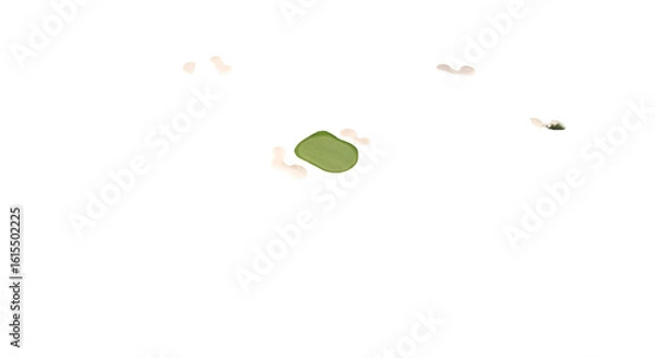 Obraz Abstract Illustration Black Background Green Shape Isolated Element Design