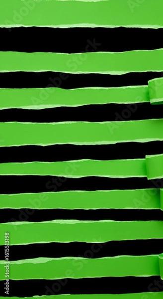 Obraz Abstract Isolated Background With Torn Green Paper Stripes Texture Design