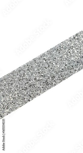 Fototapeta Abstract Silver Glitter Diagonal Illustration On Transparent Black Background
