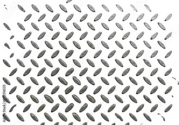 Obraz Abstract Metal Texture Background with Diamond Plate Pattern Isolated