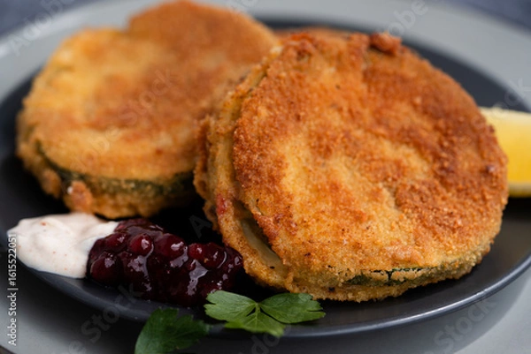 Obraz Zucchini gebacken als Cordon bleu