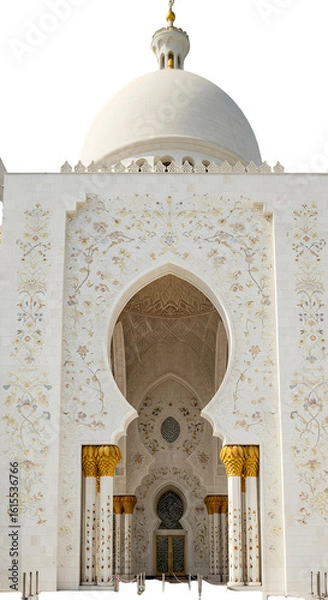 Obraz Architectural Islamic Mosque Building Illustration On Transparent Background