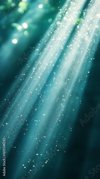 Obraz Sunlight Streaming Through Trees with Sparkles Effect