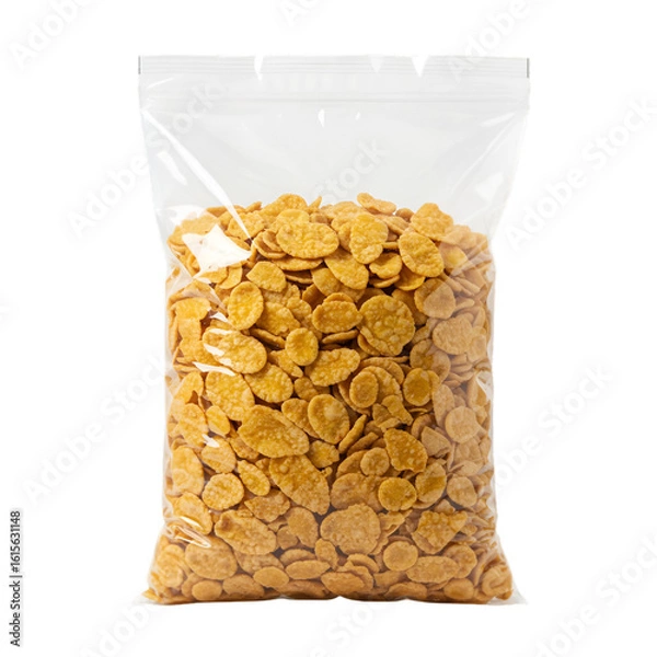 Obraz Isolated Cereal Bag Illustration A Delicious Crispy Cornflakes Breakfast
