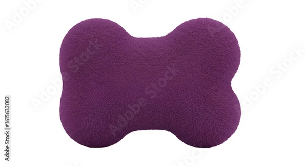 Fototapeta Isolated 3D Render of a Purple Furry Bone with Transparent Background