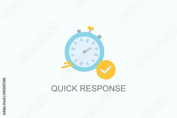 Obraz Quick Response Vector Icon Or Logo Illustration