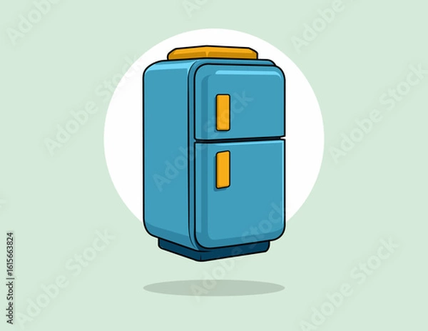 Obraz Cartoon Refrigerator Icon