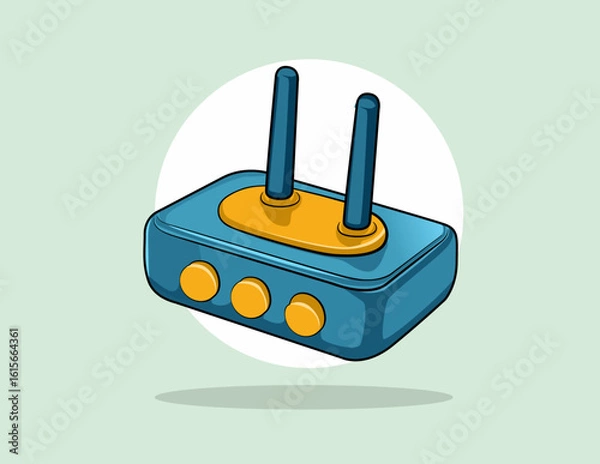 Obraz Cartoon WiFi Router Icon