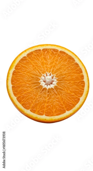 Fototapeta Isolated Orange Slice Illustration On Black Background Fresh Citrus Fruit