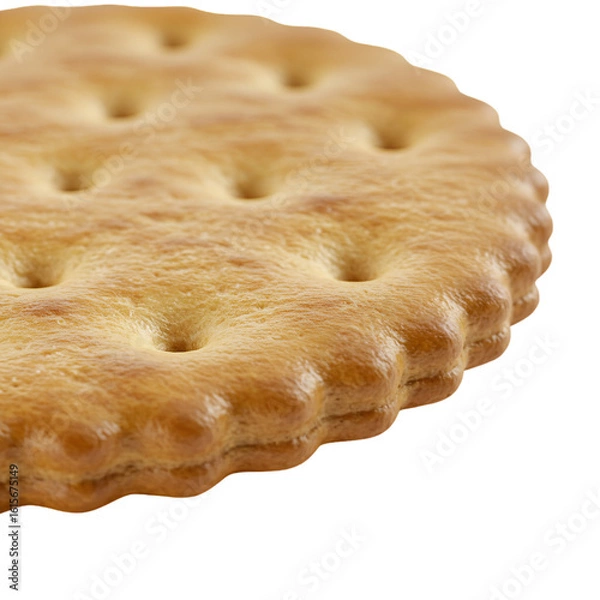 Fototapeta Isolated Photo Of A Delicious Golden Cracker On Transparent Background