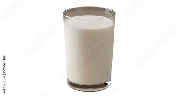 Fototapeta Isolated Photo Of A Glass Of Fresh White Milk With Transparent Background