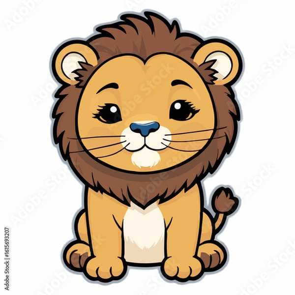 Fototapeta Playful lion 28.eps Drawing