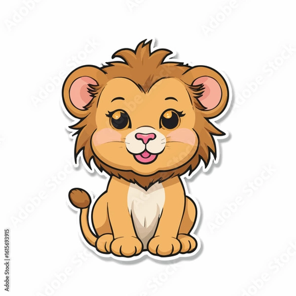 Fototapeta Chibi Style lion 34.eps Art