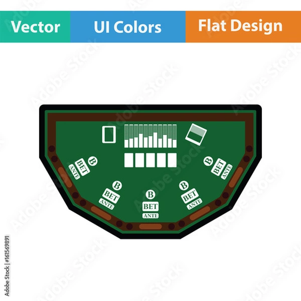 Fototapeta Poker table icon