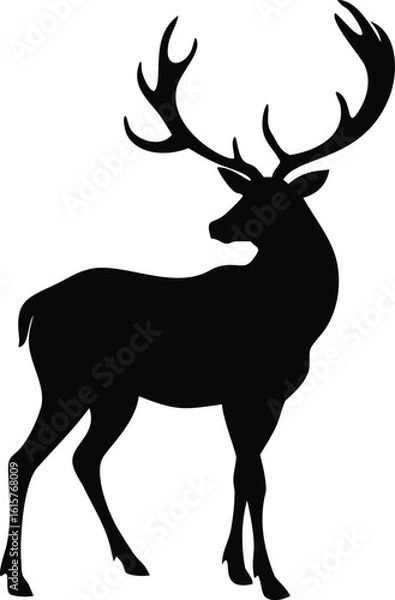 Obraz deer silhouette vector