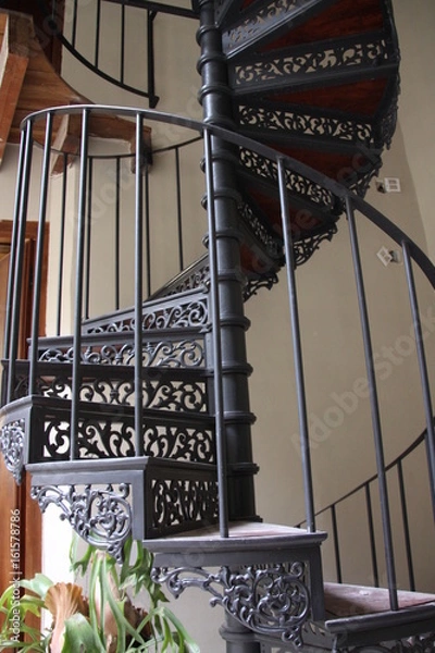 Obraz escalier colimaçon en fer forgé 