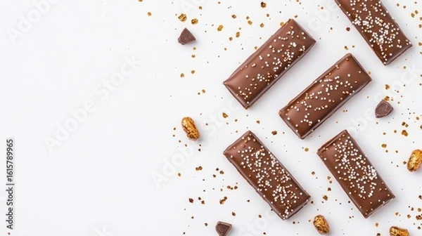 Obraz Chocolate bars with gold confetti