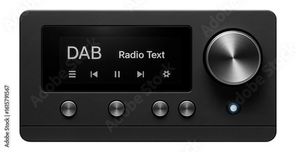 Fototapeta Head unit with a minimalist interface and integrated DAB radio tuner