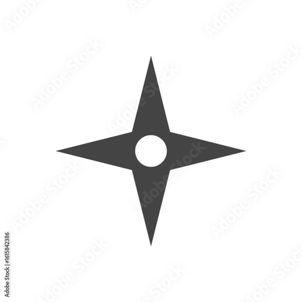 Fototapeta Star, cross icon. Simple vector sign.