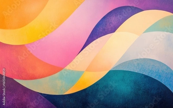 Fototapeta Abstract colorful background with vibrant, swirling stripes