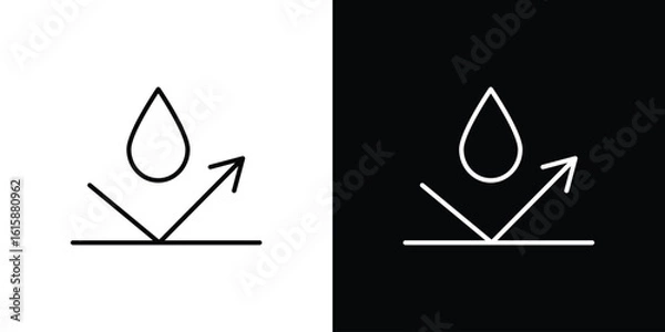 Fototapeta Waterproof icon. Minimalist vector design. Editable stroke. EPS10