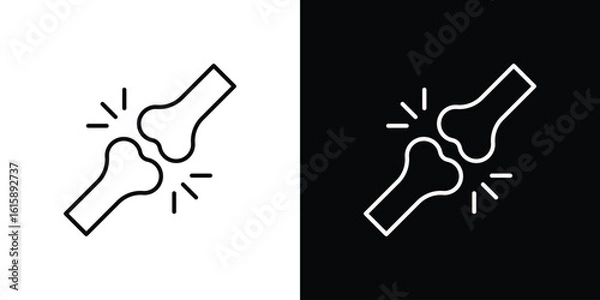 Obraz Joint icon. Minimalist vector design. Editable stroke. EPS10