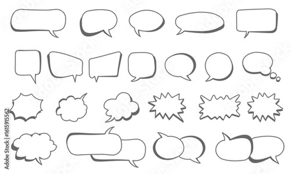 Obraz Hand Drawn Speech Bubble Collection