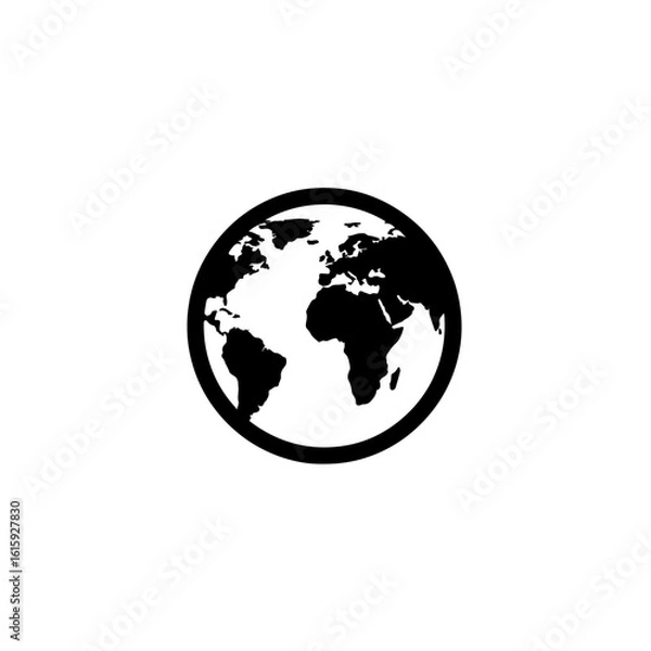 Fototapeta earth globe on white