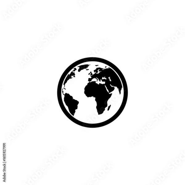 Fototapeta earth globe on white background