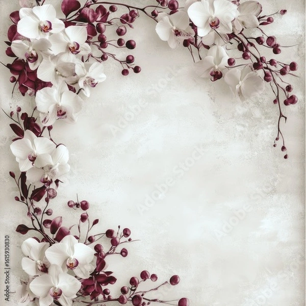 Fototapeta Pink cherry blossoms frame a vibrant spring scene, with delicate petals blooming on a graceful tree branch