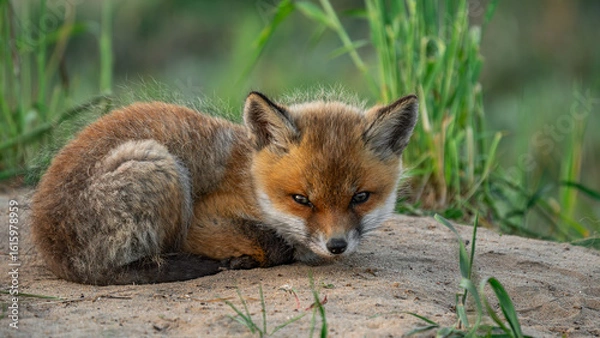 Fototapeta Baby Red Fox (Vulpes vulpes)