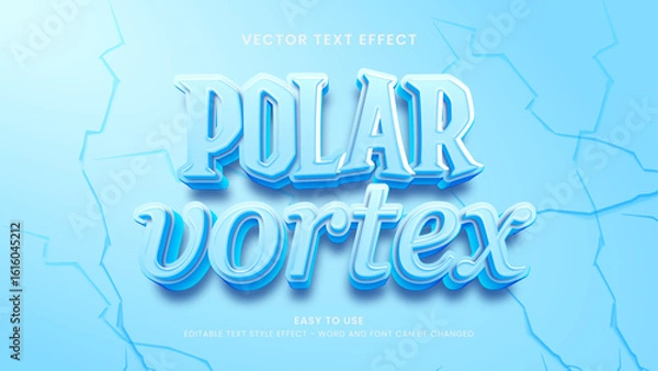 Obraz polar vortex editable text effect