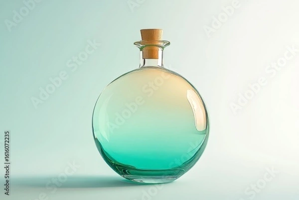 Fototapeta Glass bottle with a gradient color.