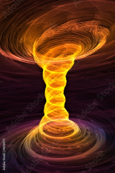 Obraz ogniste tornado