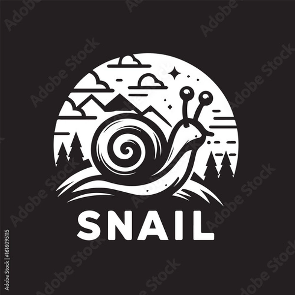 Obraz snail logo vector