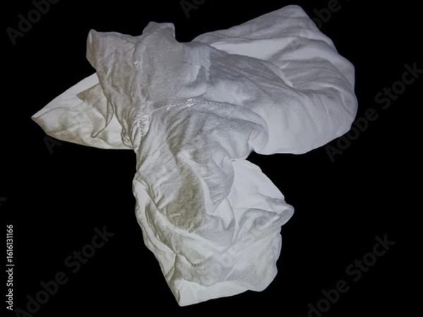 Obraz white cloth on black background