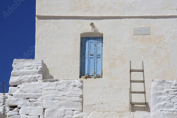 Obraz griechisches Haus mit Leiter