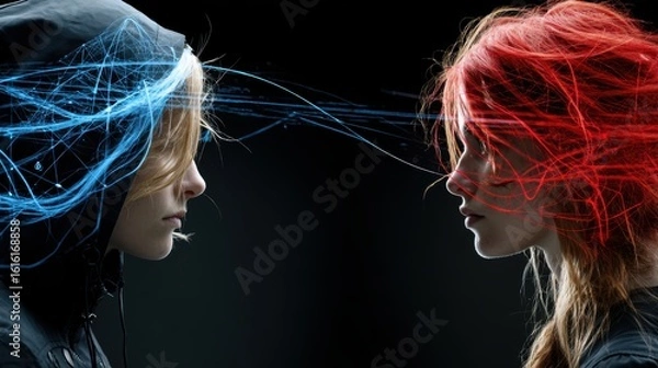 Fototapeta Dualities: Split Persona