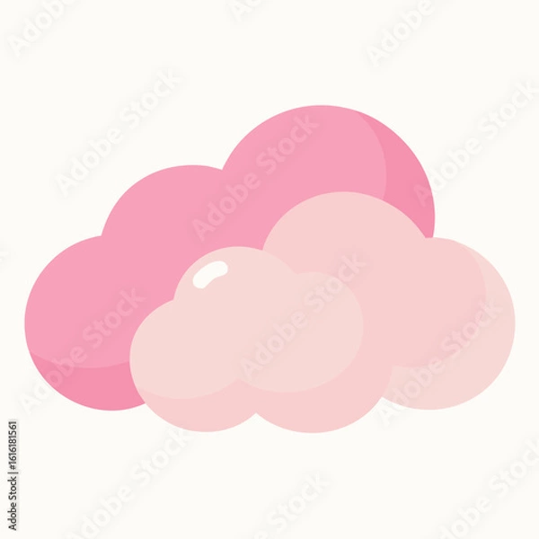 Obraz Soft pink clouds illustration